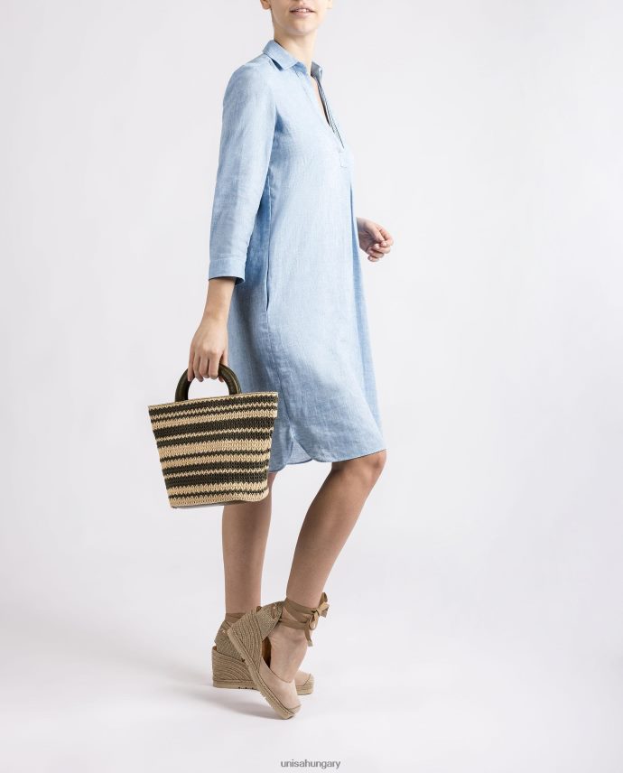 Unisa közepes méretű raffia kézitáska nők J4PJX01177 zöld