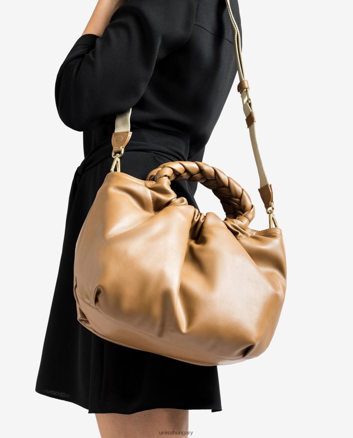 Unisa kerek fogantyús kézitáska nők J4PJX01174 barna