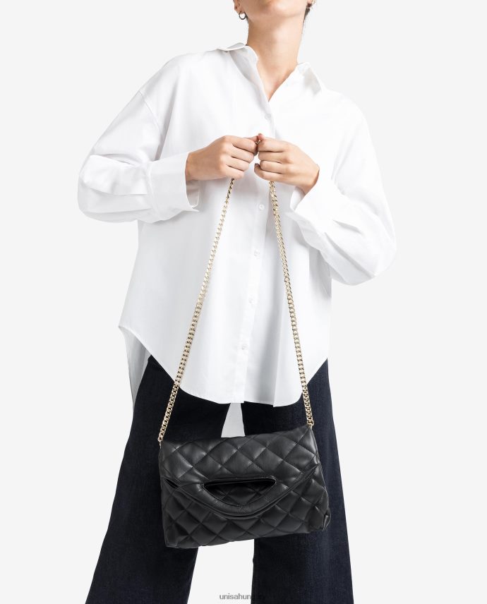 Unisa steppelt táska összehajtott füllel nők J4PJX01172 fekete