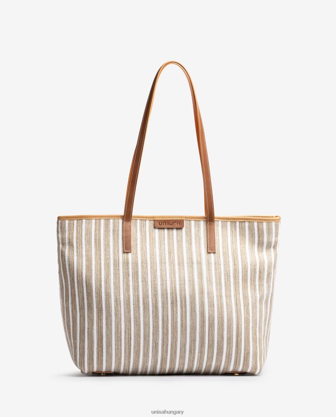 Unisa jarapával készült bevásárlótáska nők J4PJX01114 barna