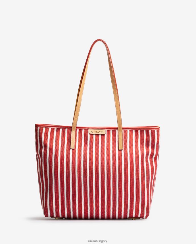 Unisa jarapával készült bevásárlótáska nők J4PJX01115 piros