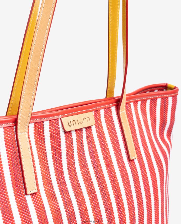 Unisa jarapával készült bevásárlótáska nők J4PJX01115 piros