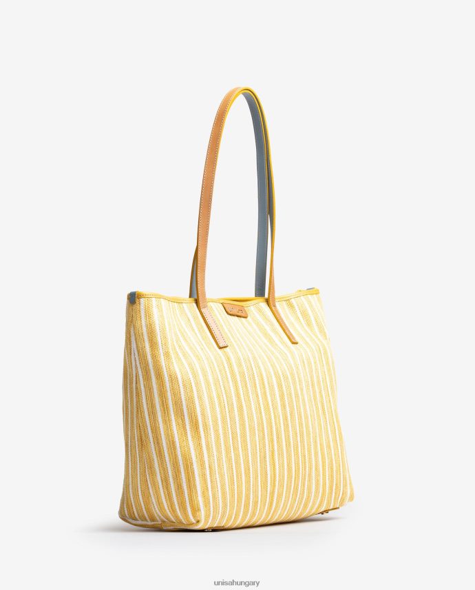 Unisa jarapával készült bevásárlótáska nők J4PJX01116 sárga