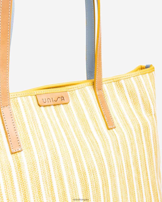 Unisa jarapával készült bevásárlótáska nők J4PJX01116 sárga