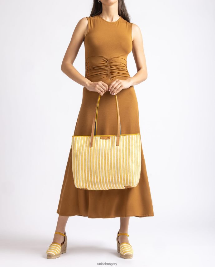 Unisa jarapával készült bevásárlótáska nők J4PJX01116 sárga