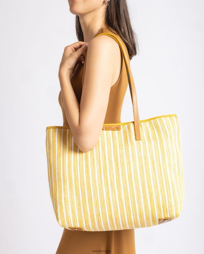 Unisa jarapával készült bevásárlótáska nők J4PJX01116 sárga