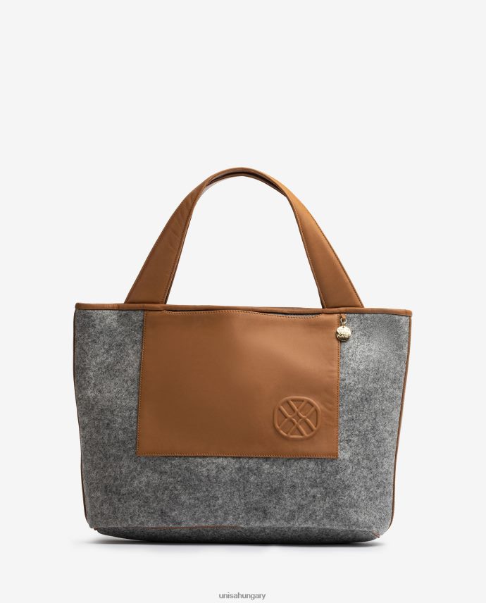 Unisa újrahasznosított anyagból készült vásárlótáska nők J4PJX01138 szürke