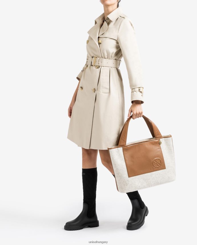 Unisa újrahasznosított anyagból készült vásárlótáska nők J4PJX01139 fehér