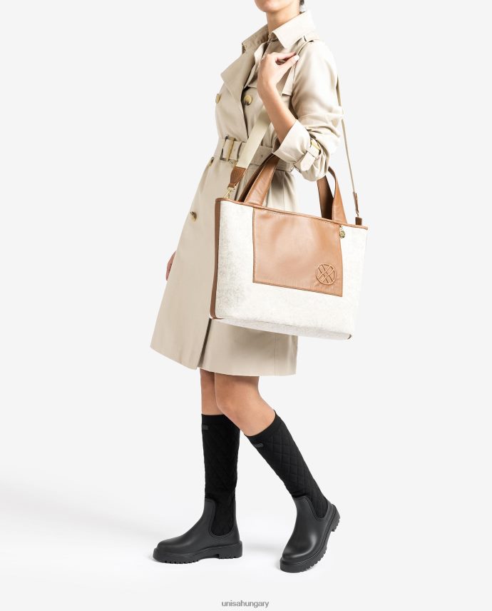 Unisa újrahasznosított anyagból készült vásárlótáska nők J4PJX01139 fehér