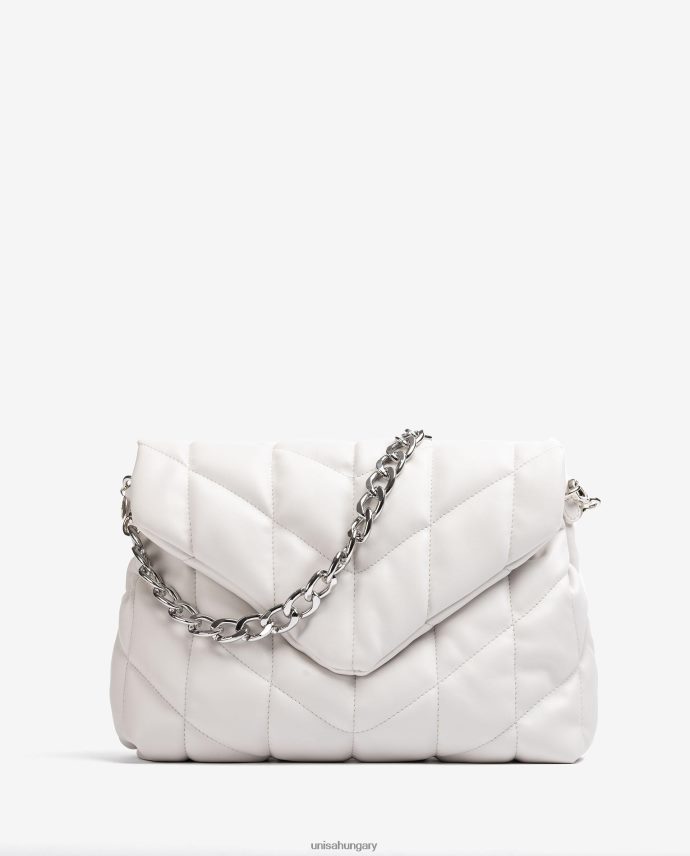 Unisa nagy, fekete párnázott táska nők J4PJX01123 fehér