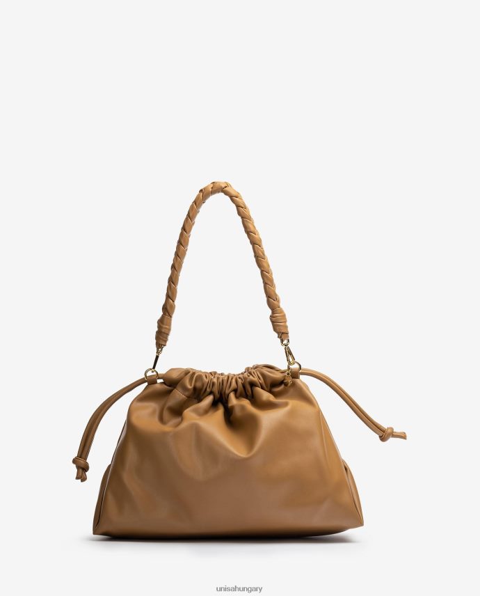 Unisa nagy fodros kézitáska nők J4PJX01130 barna