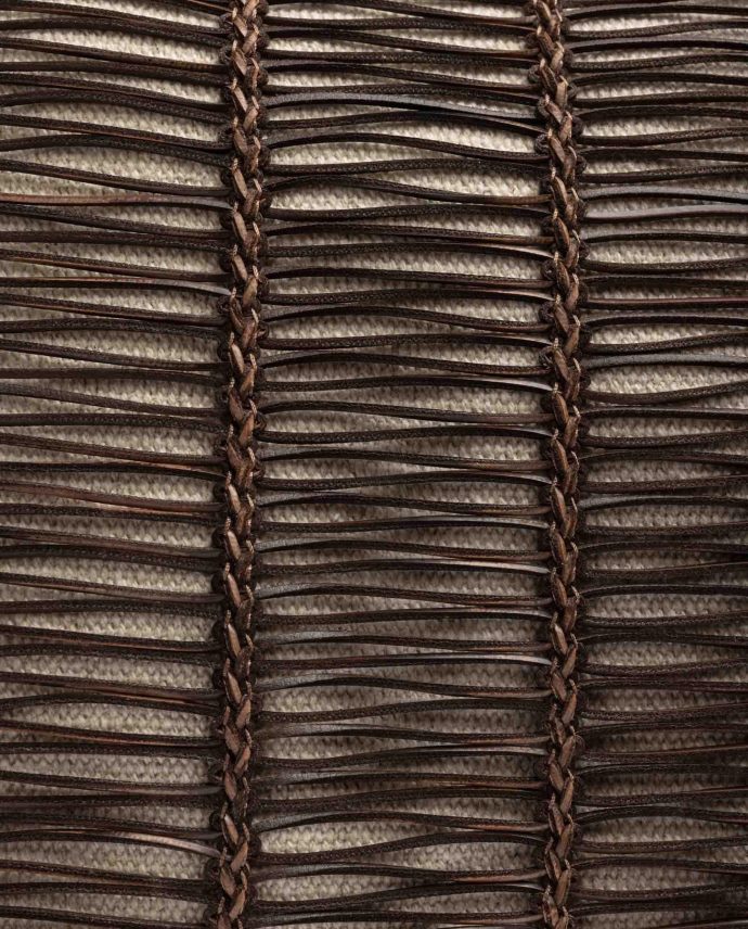 Unisa nagyméretű szövetből és bőrből készült kézitáska nők J4PJX01108 barna