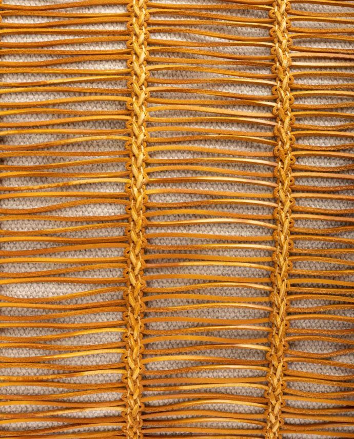 Unisa nagyméretű szövetből és bőrből készült kézitáska nők J4PJX01109 sárga