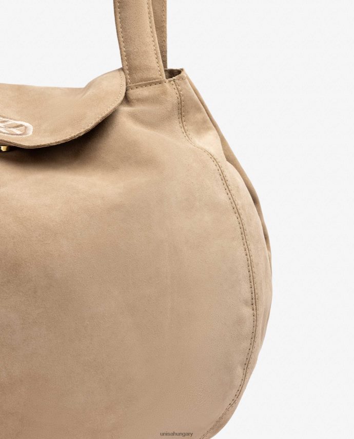 Unisa nagyméretű velúr kézitáska nők J4PJX01106 bézs