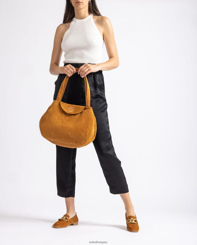 Unisa nagyméretű velúr kézitáska nők J4PJX01107 barna