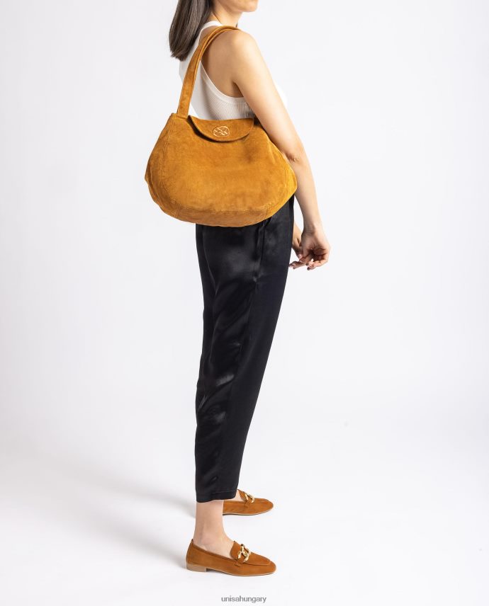 Unisa nagyméretű velúr kézitáska nők J4PJX01107 barna