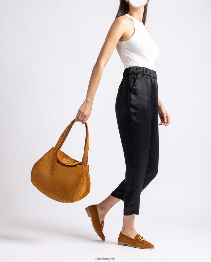 Unisa nagyméretű velúr kézitáska nők J4PJX01107 barna