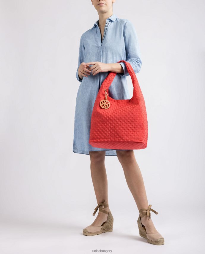 Unisa steppelt fluoreszkáló kézitáska nők J4PJX01140 piros