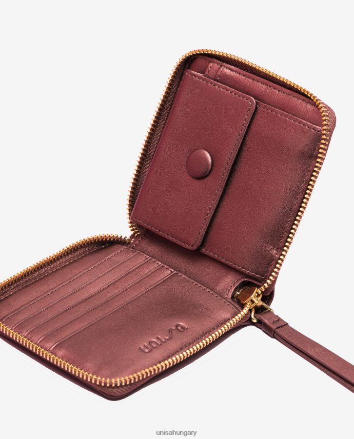 Unisa bőr pénztárca cipzárral nők J4PJX01235 piros