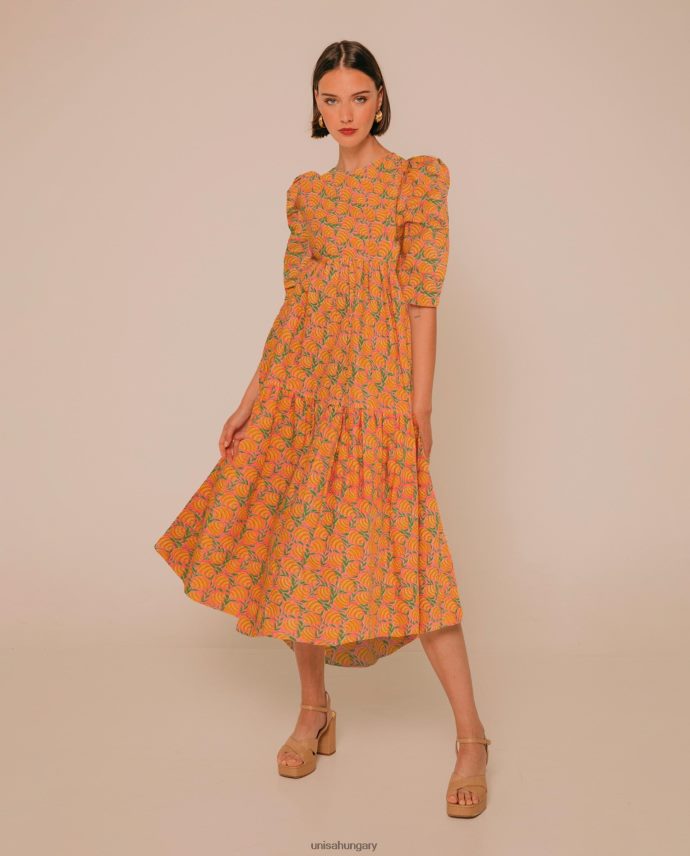 Unisa ruha aszimmetrikus szoknyával nők J4PJX01253 sárga