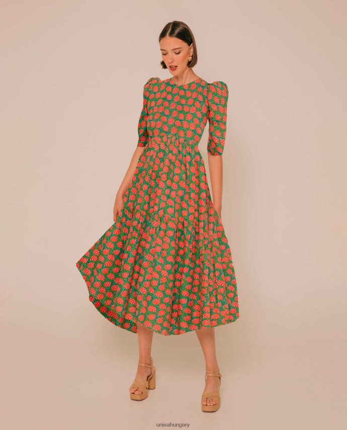 Unisa ruha aszimmetrikus szoknyával nők J4PJX01254 zöld